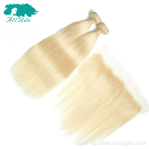 wholesale 613hair blonde closure piece lace frontal 613 straight human hair